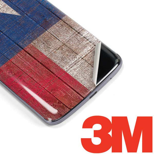 Texas Flag Dark Wood Moto E5 Plus Skin