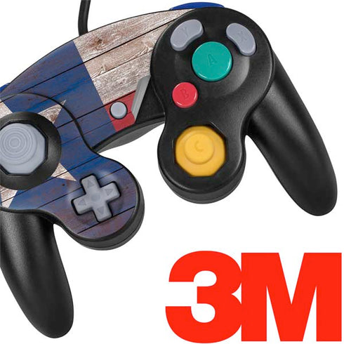 Texas Flag Dark Wood Nintendo GameCube Controller Skin
