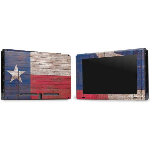 Texas Flag Dark Wood Nintendo Switch Bundle Skin
