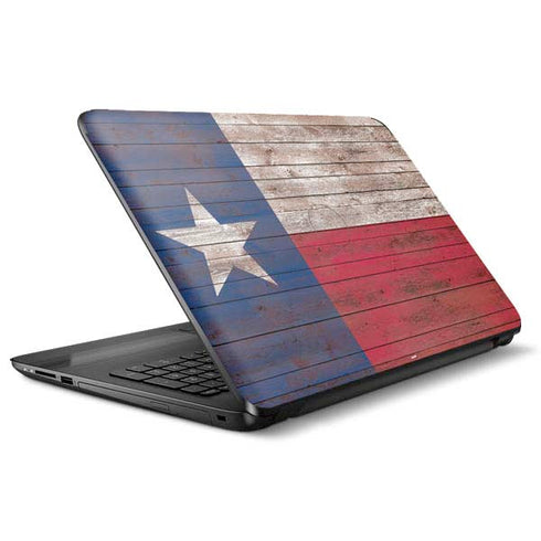Texas Flag Dark Wood HP Notebook Skin