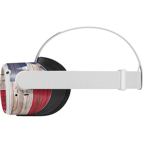 Texas Flag Dark Wood Oculus Quest 2 Skin