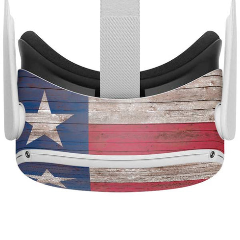 Texas Flag Dark Wood Oculus Quest 2 Skin