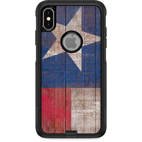 Texas Flag Dark Wood Otterbox Commuter iPhone Skin