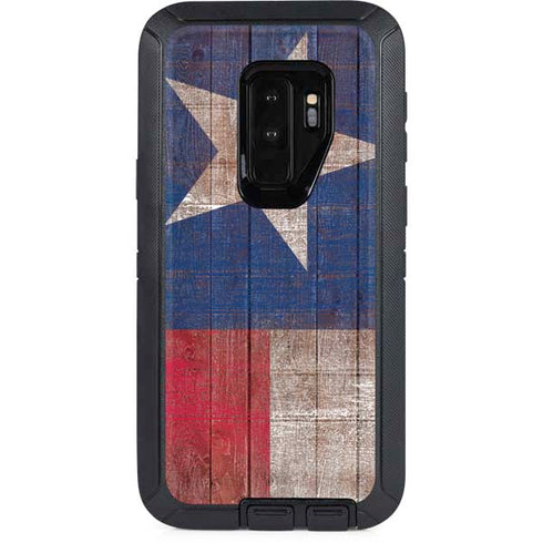 Texas Flag Dark Wood Otterbox Defender Galaxy Skin