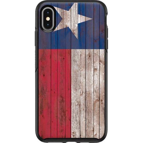 Texas Flag Dark Wood Otterbox Symmetry iPhone Skin