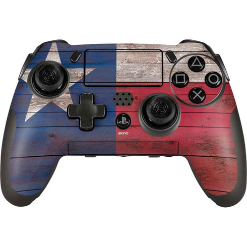 Texas Flag Dark Wood PlayStation Scuf Vantage 2 Controller Skin