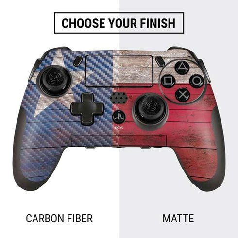 Texas Flag Dark Wood PlayStation Scuf Vantage 2 Controller Skin