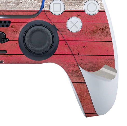 Texas Flag Dark Wood PS5 Controller Skin