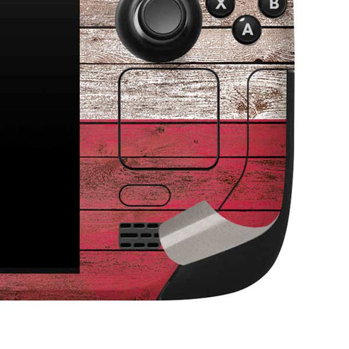 Texas Flag Dark Wood Steam Deck Handheld Gaming Computer Skin