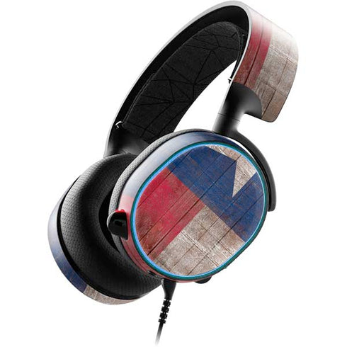 Texas Flag Dark Wood SteelSeries Arctis 3 Skin