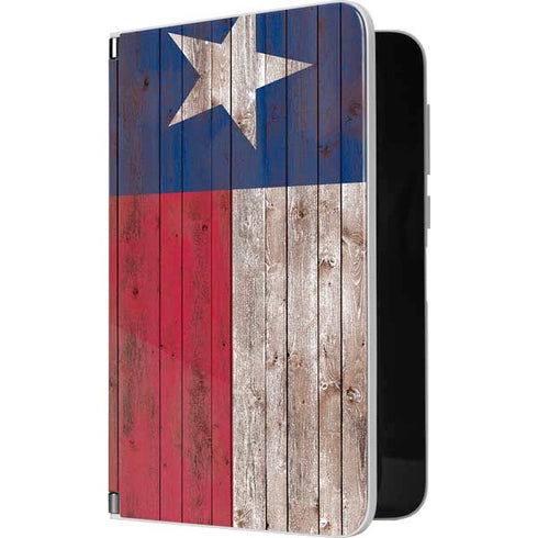 Texas Flag Dark Wood Surface Duo Skin