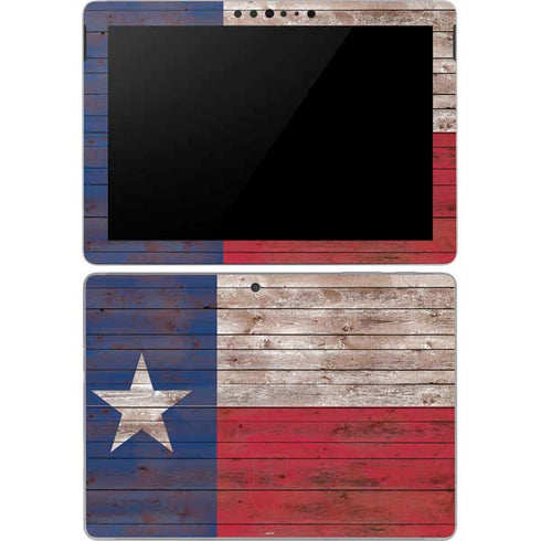 Texas Flag Dark Wood Surface Go Skin