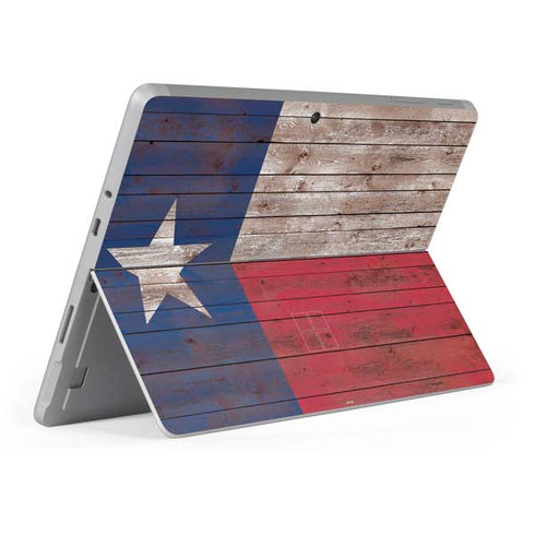 Texas Flag Dark Wood Surface Go Skin