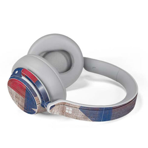 Texas Flag Dark Wood Surface Headphones Skin