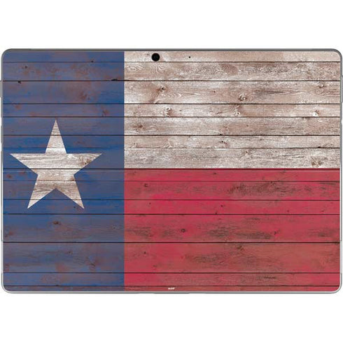 Texas Flag Dark Wood Surface Pro 9 Skin