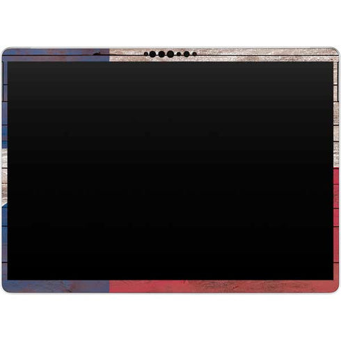 Texas Flag Dark Wood Surface Pro 9 Skin
