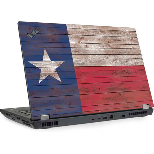 Texas Flag Dark Wood Lenovo ThinkPad Skin