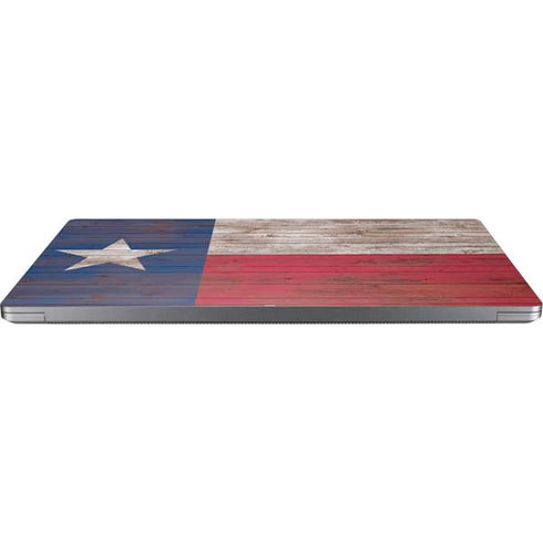 Texas Flag Dark Wood Universal Laptop 16in (13 x 9.4in) Skin