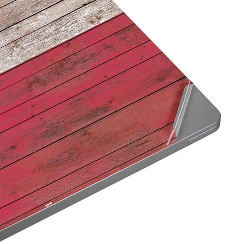 Texas Flag Dark Wood Universal Laptop 17in (13.8 x 10in) Skin