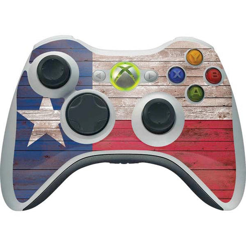 Texas Flag Dark Wood Xbox 360 Wireless Controller Skin