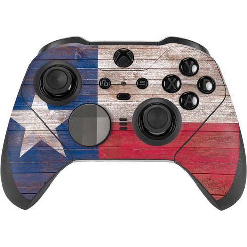 Texas Flag Dark Wood Xbox Elite Wireless Controller Series 2 Skin