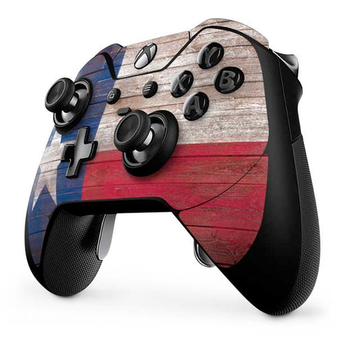 Texas Flag Dark Wood Xbox One Elite Controller Skin