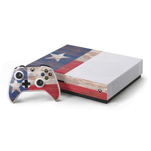 Texas Flag Dark Wood Xbox One Skins