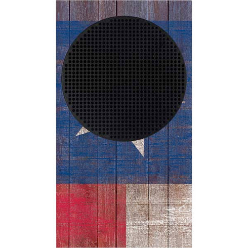 Texas Flag Dark Wood Xbox Series S Skins