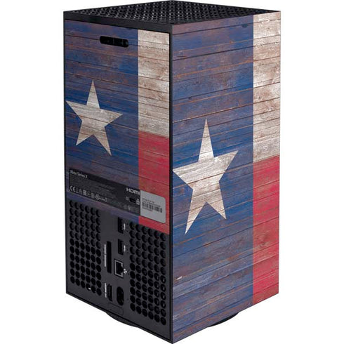 Texas Flag Dark Wood Xbox Series X Bundle Skin