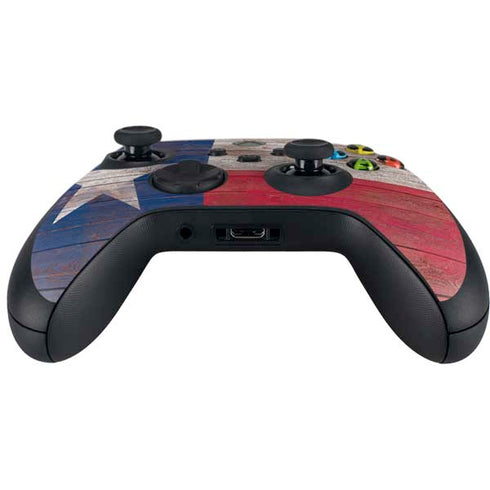 Texas Flag Dark Wood Xbox Series X Controller Skin