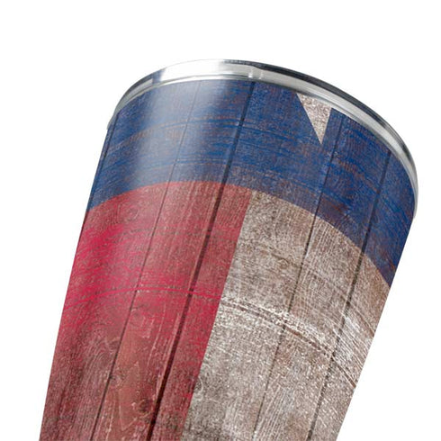 Texas Flag Dark Wood Yeti 20oz Tumbler Skin