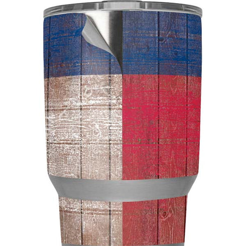 Texas Flag Dark Wood Yeti 20oz Tumbler Skin