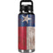 Texas Flag Dark Wood YETI Rambler 36oz Bottle Skin