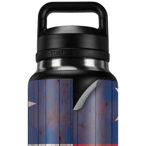 Texas Flag Dark Wood YETI Rambler 36oz Bottle Skin