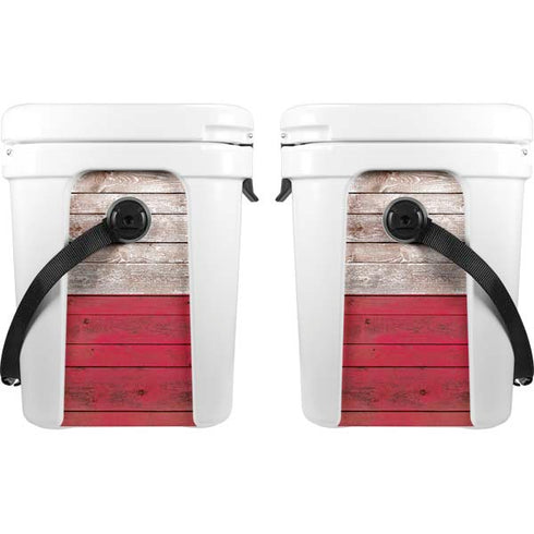 Texas Flag Dark Wood YETI Roadie 24 Hard Cooler Skin