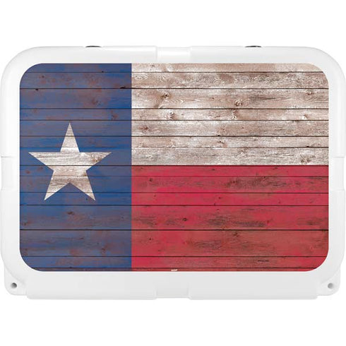 Texas Flag Dark Wood YETI Tundra 35 Hard Cooler Skin