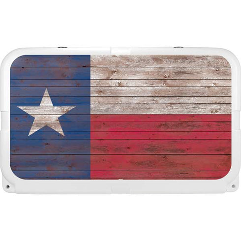 Texas Flag Dark Wood YETI Tundra 45 Hard Cooler Skin