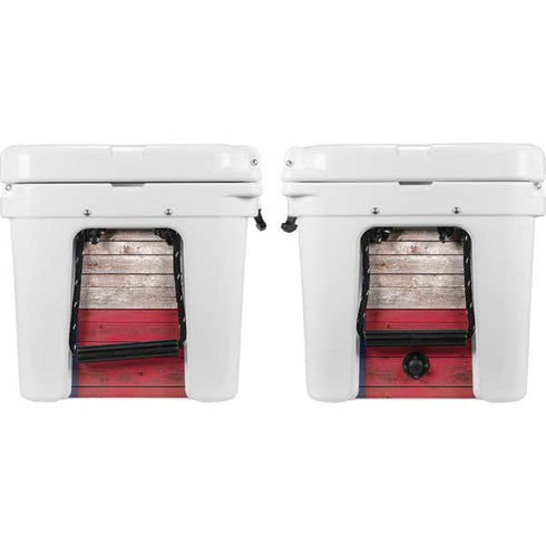 Texas Flag Dark Wood YETI Tundra 45 Hard Cooler Skin