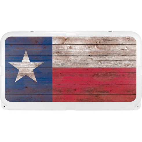 Texas Flag Dark Wood YETI Tundra 65 Hard Cooler Skin