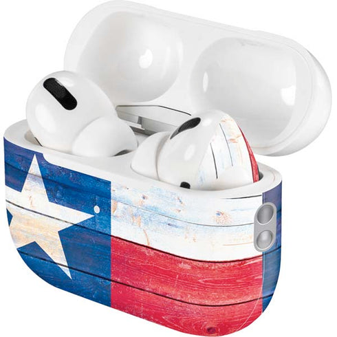 Texas Flag Light Wood AirPods Pro 2nd Gen Skin