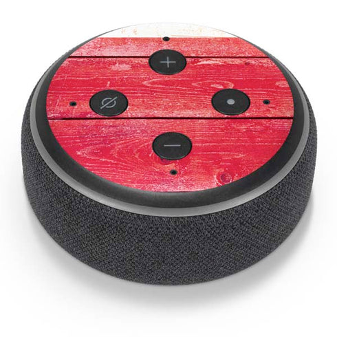 Texas Flag Light Wood Amazon Echo Dot Skin