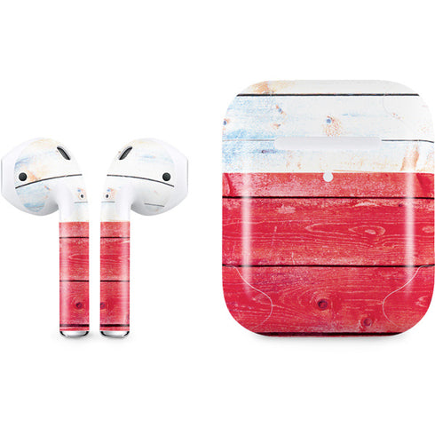 Texas Flag Light Wood Apple AirPods 2 Skin