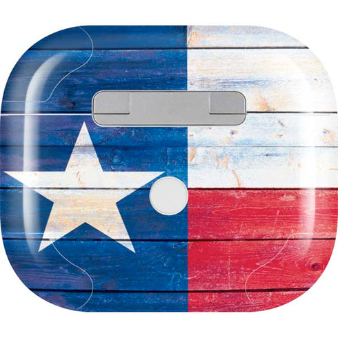 Texas Flag Light Wood Apple AirPods (3rd Gen 2021) Skin