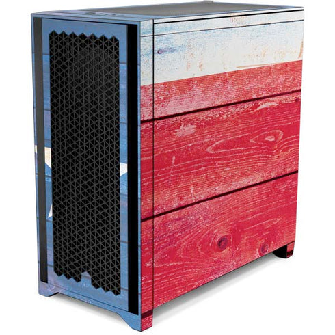 Texas Flag Light Wood Corsair 4000D Tempered Glass Mid-Tower ATX Case Skin