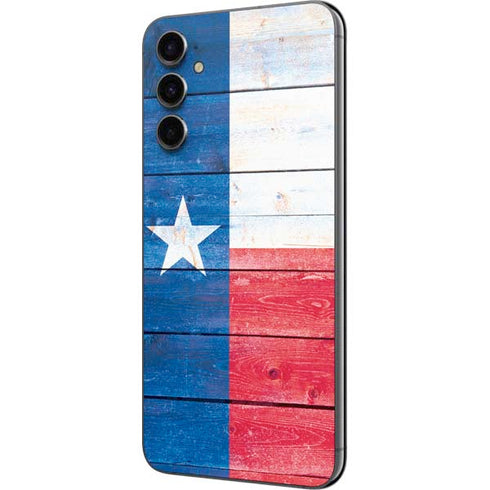 Texas Flag Light Wood Galaxy A14 5G Skin