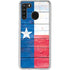 Texas Flag Light Wood Galaxy A21 Clear Case