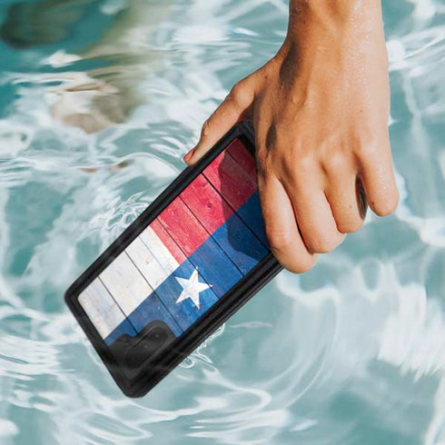 Texas Flag Light Wood Galaxy Note 10 Waterproof Case