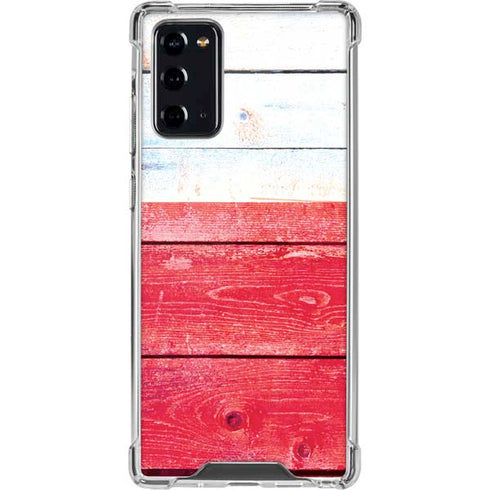 Texas Flag Light Wood Galaxy Note20 5G Clear Case