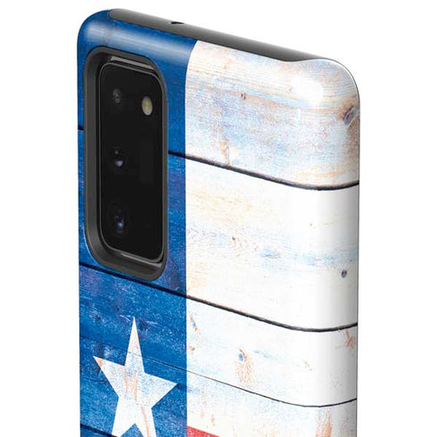 Texas Flag Light Wood Galaxy Note20 5G Pro Case