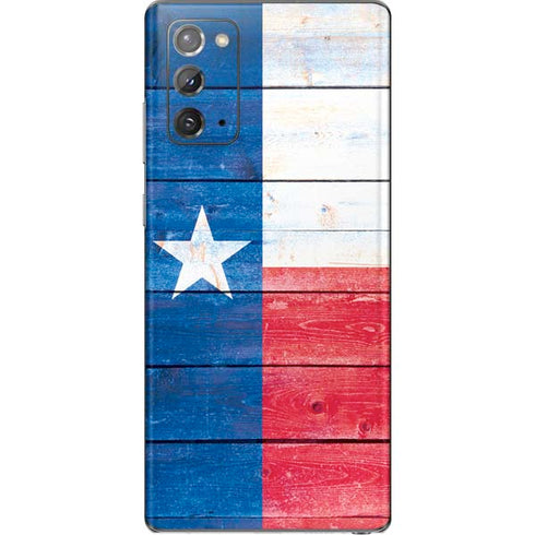Texas Flag Light Wood Galaxy Note20 5G Skin